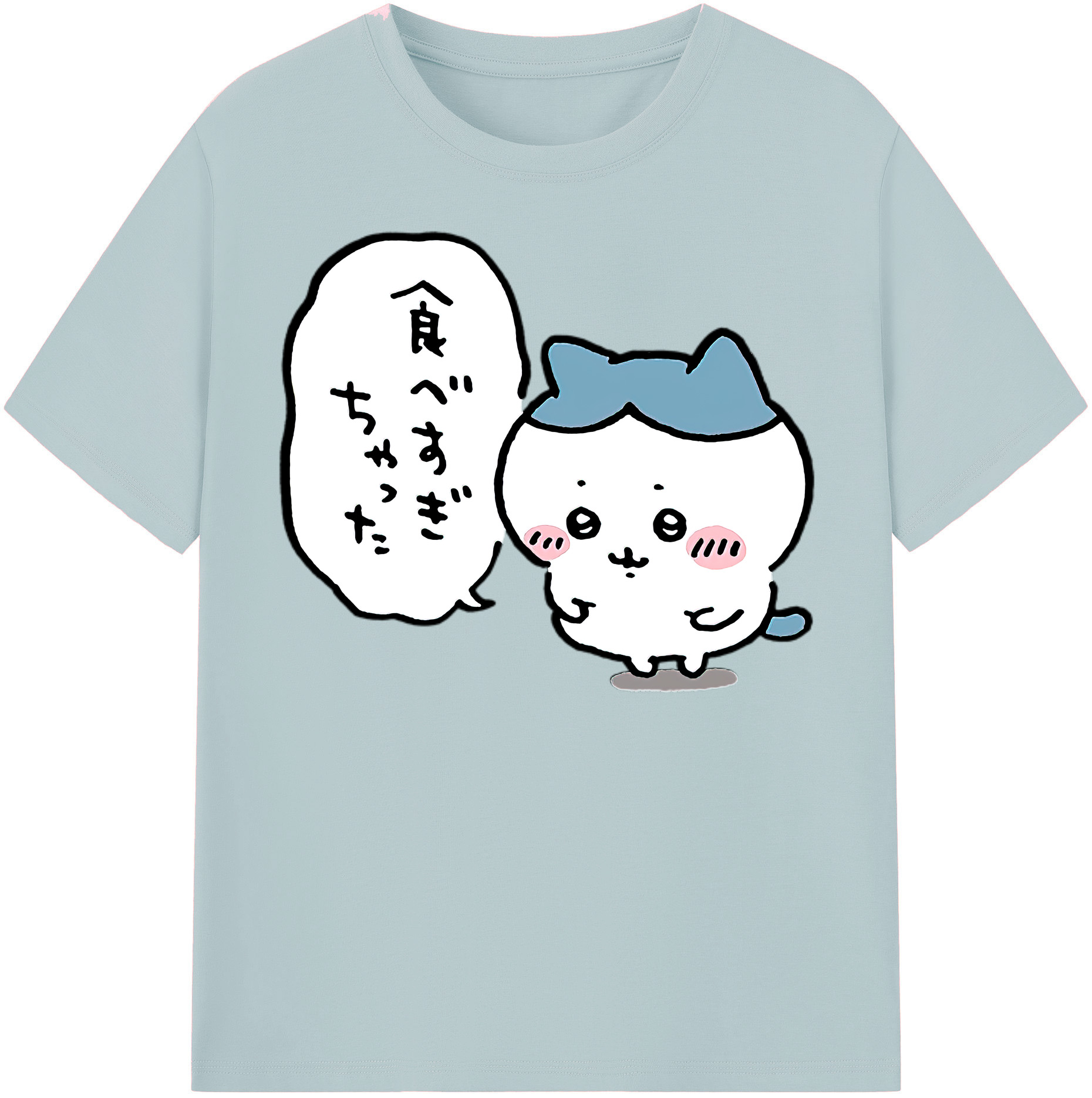 （画像用） ちいかわ ハチワレ Chii-kawa hachiware 綿100％半袖Tシャツ（フロントプリント）